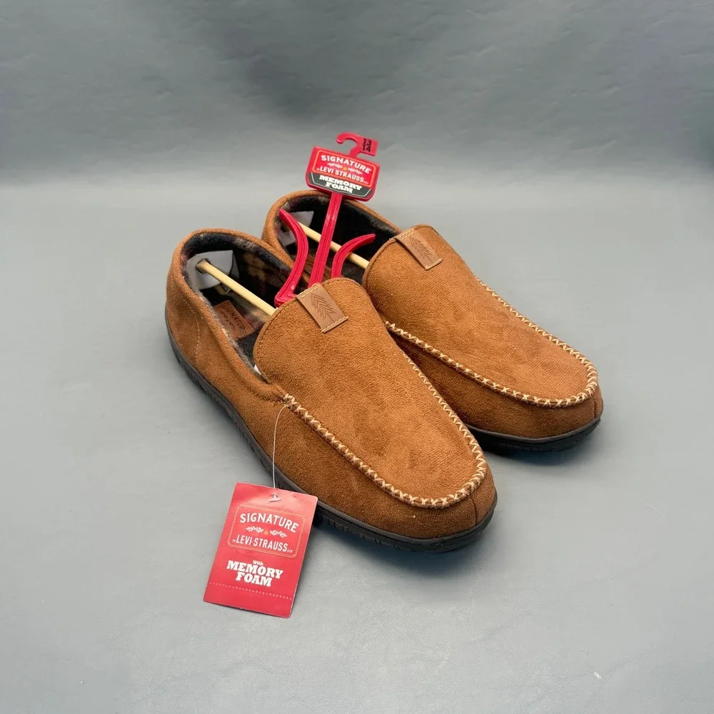 Men's Brown Signature Levi Strauss Slipper Loafer Size XL (13-14)